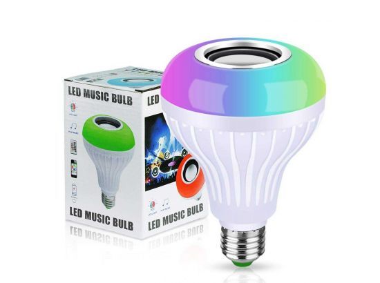 Light Bulb, Bluetooth Speaker with RGB LED and Remote Control
