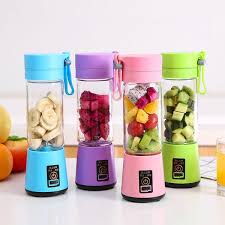 USB Rechargeable Juicer Blender 6 Blades Stainless Steel Material 380ml Electric Mini Juicer Blender For Personal Size Rechargeable Smoothie Maker & Dry Fruit Mixer Compact Travel Blender for Gym, Office & Home