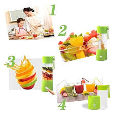 USB Rechargeable Juicer Blender 6 Blades Stainless Steel Material 380ml Electric Mini Juicer Blender For Personal Size Rechargeable Smoothie Maker & Dry Fruit Mixer Compact Travel Blender for Gym, Office & Home