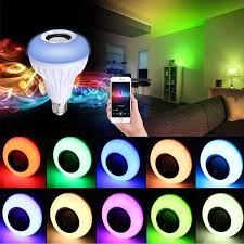 Light Bulb, Bluetooth Speaker with RGB LED and Remote Control