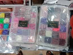 576 pcs nails with box reusable nails, 24 different colours Trendy - 72 / 144 / 288 / 576 Pcs